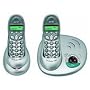 BT Studio 1500 DECT Cordless Phone with Answering Machine - Twin Pack - Metallic Silver