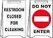 Reversible Fold-Ups, White, RESTROOM CLOSED FOR CLEANING / DO NOT ENTER (W/GRPAHIC)