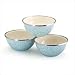 New Signature Enamel on Steel 3-Piece Prep Bowls-BLUE High Quality
