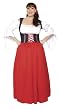 Plus Size 4Pc Swiss Miss Costume