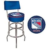 NHL New York Rangers Padded Bar Stool with Back