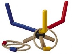 31G8WJTfQXL Plan Toys   Wooden Twisted Ring Toss