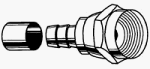 Crimp On Type F Video Plug, 75 OHM