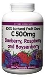 Natural Factors C 500mg Natural Fruit Chews - Bl/Ra/Bo 180 tabs