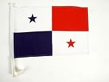 CAR FLAG: Panama, 12" x 18" High Quality Polyester Car Flag