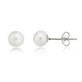 .925 Sterling Silver Genuine Freshwater Cultured 5.5-6mm Button Pearl Stud... by 