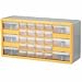 Akro-Mils 10726 26-Drawer Plastic Parts Storage Hardware and Craft Cabinet, 20-Inch by 10-1/4-Inch by 6-3/8-Inch, Yellow/Grey