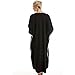 Camille Womens Ladies Embroidered Long Length Navy Blue Kaftan Loungewear One Size
