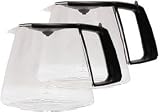 Braun KFK12FL Coffeemaker Glass Carafe with lid -12 Cups, Gray, 2 Pack