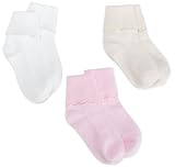 Jefferies Socks Girls  Organic Scalloped Turn Cuff 3-Pack