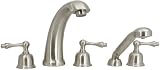 Satin Nickel Roman Tub Faucet with Personal Hand Shower