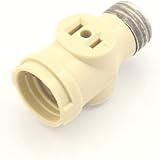 Leviton 1403-I 660 Watt, 125 Volt, Two Outlet Socket Adapter, Ivory