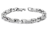 FIRMATO Stainless Steel 6MM Two-Tone Link Bracelet (Length 7 - 10)