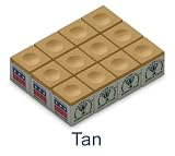 One Dozen Tan Silver Cup Pool Cue Chalk