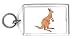 Keychain with mother, joey, kangaroo, brown, marsupial