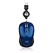 Adesso Ergonomic iMouse S8 - Retractable Optical USB Mouse (Blue)