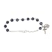 Pewter and Venetian Glass Rosary Bracelet by Bob Siemon, 7.5