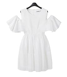 Plus Size Round Neck Short Off the Shoulder Puff Sleeves  Dress