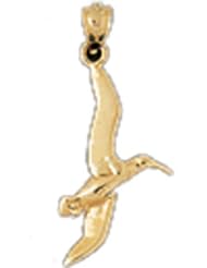 Dazzlers Solid 14k Gold Bird Charm Pendant Available in three colors from jewelsberry (weights: 1.4 grams only)