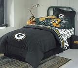 NFL Green Bay Packers - Black Denim Bedskirt - Twin/Single Size