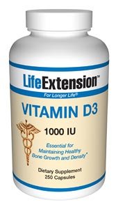 Life Extension - Vitamin D3 (1000iu), 1000IU, 250 capsules