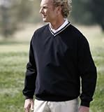 V-neck Microfiber Windshirt with Tipping