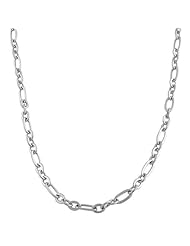 14 Karat White Gold 4.2-mm Alternate Link Necklace (18 Inch)