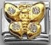Clearly Charming Butterfly with Clear Stones Animal Theme Italian Charm Link Bracelet