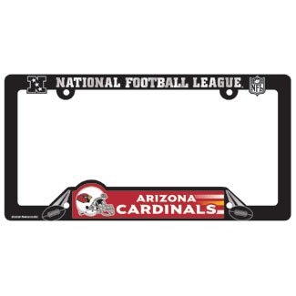 Arizona Cardinals Black Plastic License Plate Frame
