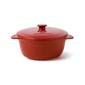 Calphalon Ceramic Cabernet 1 1 2 Quart Covered Round Casserole with Lid by Calphalon