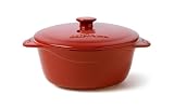 Calphalon Ceramic Cabernet 1 1 2 Quart Covered Round Casserole with Lid by Calphalon