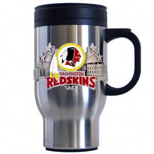 Washington Redskins Stainless Steel & Pewter Travel Mug