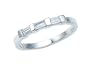 0.40 cttw Baguette Diamonds Band - Platinum, 14kt White or Yellow Gold