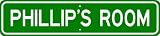 PHILLIP ROOM SIGN - Personalized Gift Boy or Girl, Aluminum