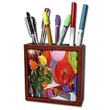 31G9HZM%2BTTL. SL160  Sandy Mertens Celebrations   Happy Birthday with Flowers and Balloons   Tile Pen Holders 5 inch tile pen holder Reviews
