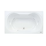 Jacuzzi EH85958AL Real Acrylic 72-Inch by 42-Inch by 23-Inch Whirlpool Bath, Almond Finish