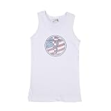 Gymnastics Tank with Red, White and Blue Crystals