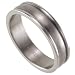 6mm Satin and Polished Finsh Solid Titanium Band