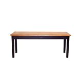 BLACK/OAK SHAKER DINING BENCH