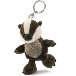 Childrens Toyshop  Toys : NICI - Badger Bean Bag Keyring, 10cm