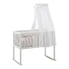 Schardt 099110002 - Schardt / Babywiege Lilly / weiss lackiert / inklusive Garnierung / umbaubar zur Kinderbank