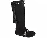 CHAIN HEART MOCCASIN TOE BOOT