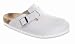Birkenstock Boston 60131, Unisex - Erwachsene Clogs & Pantoletten aus Naturleder, Weiss (Weiss), EU 40 (normal)