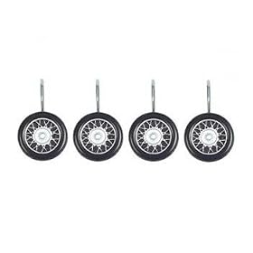 Easy Rider Motorcycle Shower Curtain Hooks - Set of 12