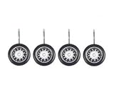 Easy Rider Motorcycle Shower Curtain Hooks - Set of 12