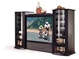 Entertainment Center Lancaster Collection for Rear Projection TV - Black & Aubergine Ash