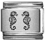 Clearly Charming Seahorse Laser Italian Charm