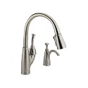 Delta Faucet 989-SSSD Allora Single-Handle Pull-Down Kitchen Faucet with Soap Dispenser, Stainless