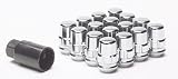 Gorilla Automotive Products 71683N: Lug Nuts, Conical Seat, 1/2 in. x 20 RH, Closed End, Locking, Chrome Plated Steel, Set of 20