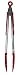Cuisinart 12 Inch Stainless Steel Locking Tongs,  Red
